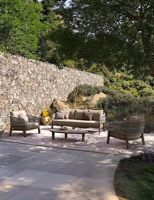 Royalcraft Zuro 5 Seater Lounge Set in Rustic Brown Metal
