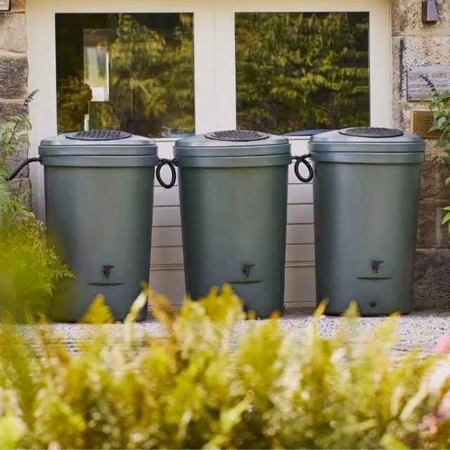 Harcostar Magnum Triple Water Butt Kit, Green, 1050 Litre