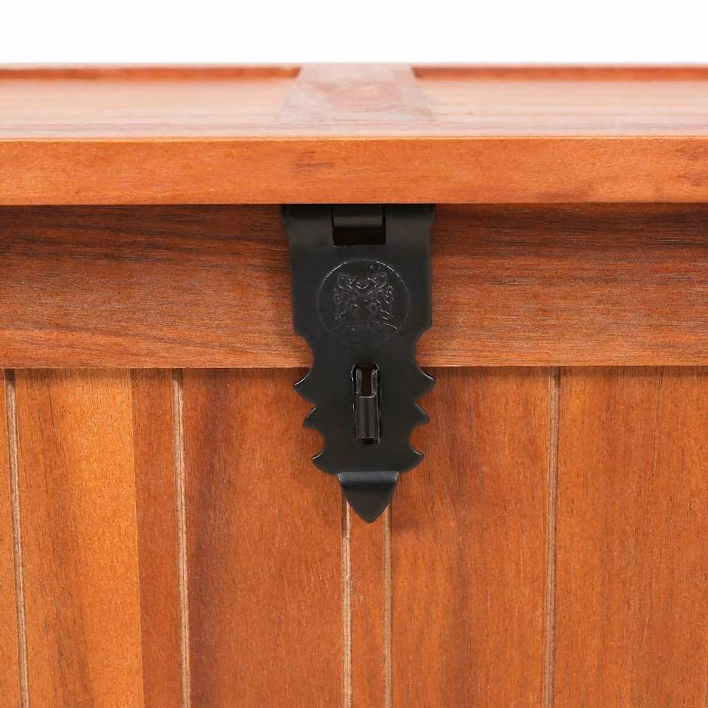 Berkfield Home Set of 3 Rustic Brown Solid Acacia Wood Storage Chests – 4