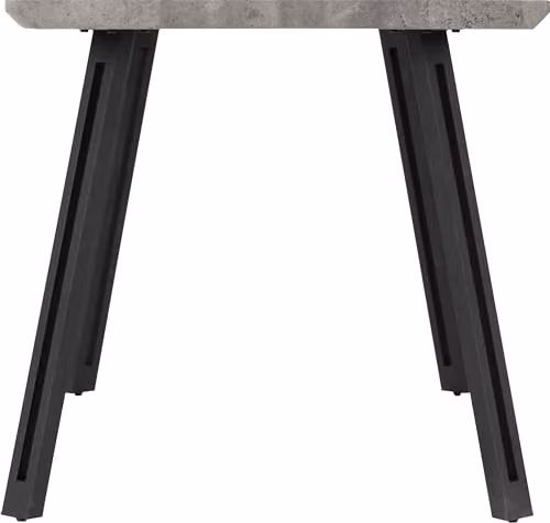 Seconique Quebec Rectangular Dining Table in Concrete Effect Grey and Black, W: 140 cm, D: 80 cm, H: 76 cm – 3