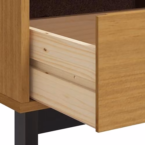 vidaXL FLAM TV Cabinet in Brown Solid Pine Wood, W/D/H: 110 x 40 x 50 cm – 4