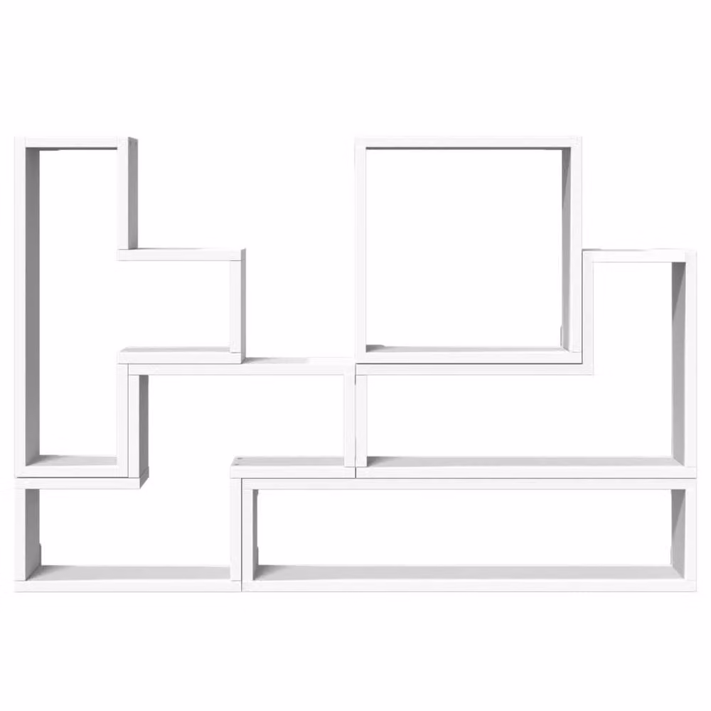 Berkfield Home Decorative Wall Shelf, White, W/D/H: 96 x 12 x 64 cm – 2