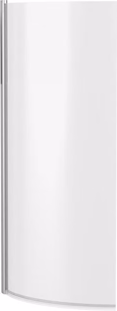 Balterley Reversible Chrome Curved P Shaped Asymmetric Shower Bath Screen, Silver, W: 1400 mm, H: 720 mm – 1