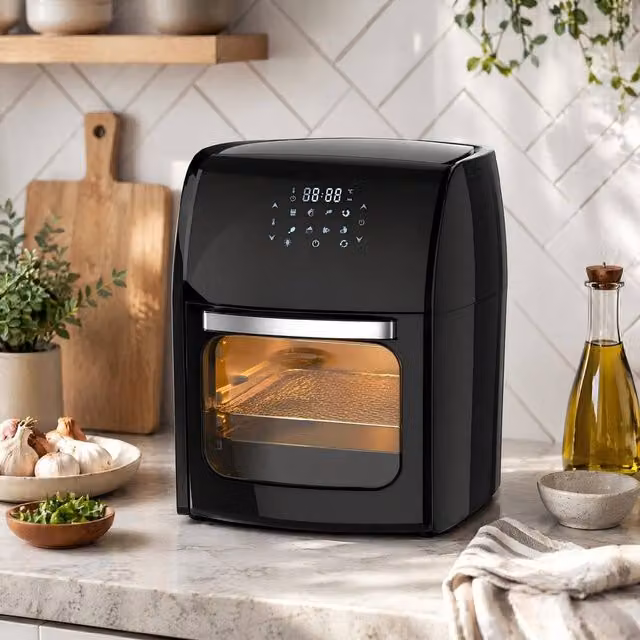 STILVORA 12L Digital Air Fryer Oven with 8 Preset Modes in Black