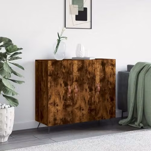 vidaXL Modern Sideboard in Brown, W/D/H: 90 x 34 x 80 cm – 2