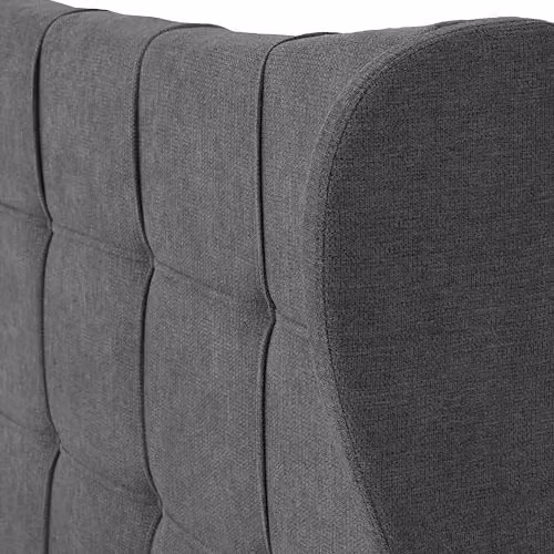 Seconique Verona Double Bed in Grey Upholstered Fabric, W/D/H: 140 x 200 x 137.16 cm – 4