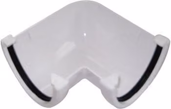 FloPlast White Deepflow/Hi-Cap Half Round Gutter Angle 90 Degree