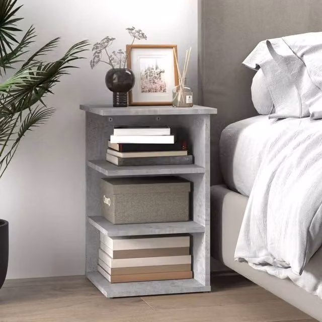Berkfield Home Side Cabinet in Concrete Grey, W/D/H: 35 x 35 x 55 cm – 1