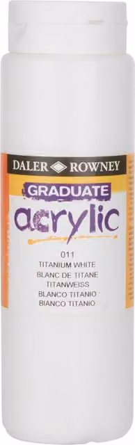 Daler Rowney Graduate Acrylic Paint, White, 500ml