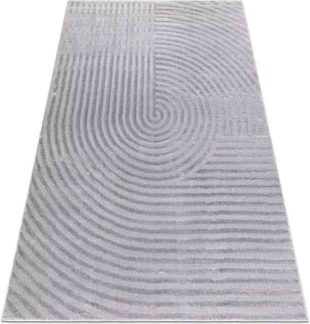 RugsX Balance Grey Rectangular Rug with High-Low Effect, W: 140 cm, L: 190 cm