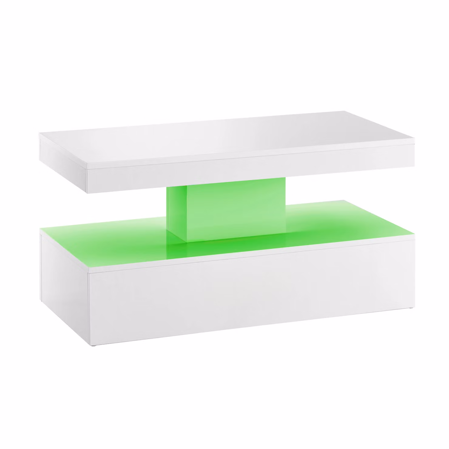 Moderna White Gloss Coffee Table with LED, W: 90 cm, D: 45 cm, H: 39 cm – 2