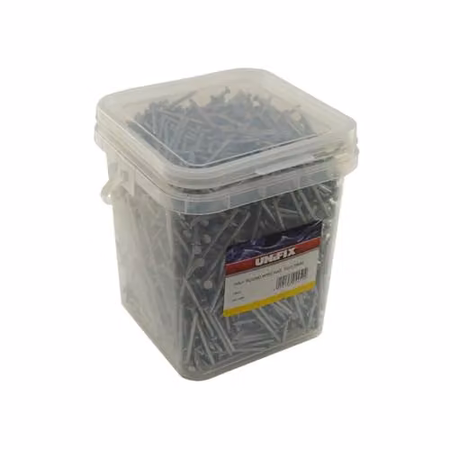 Unifix Galvanised Round Steel Wire Nails, Grey, 125 x 5.00mm, 10kg – 2