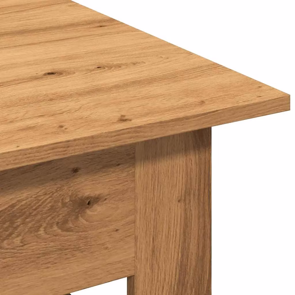 Berkfield Home Artisan Oak Coffee Table in Brown, W/D/H: 102 x 55 x 42 cm – 4