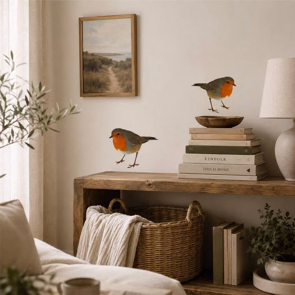 60 SECOND MAKEOVER Multicolour Robin Wall Stickers – 2