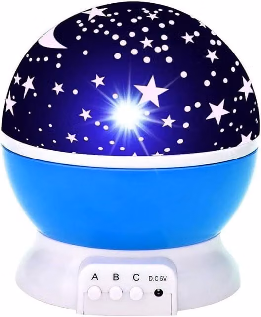 DS Living Moon and Star Projector Night Light for Children in Blue – 1