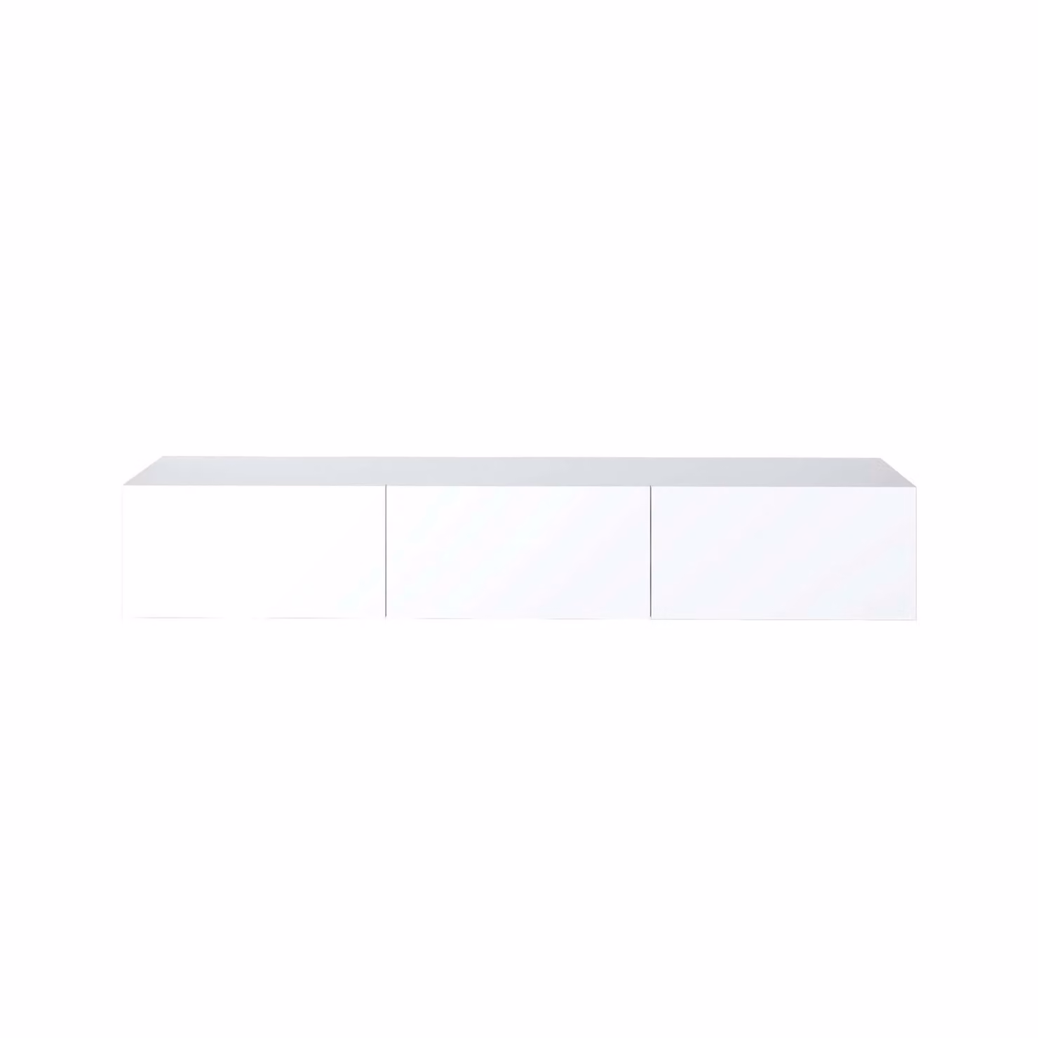 Decortie Francy Modern Wall Mounted Floating TV Unit, White, W/D/H: 180 x 32 x 30 cm, 2 Pack – 2