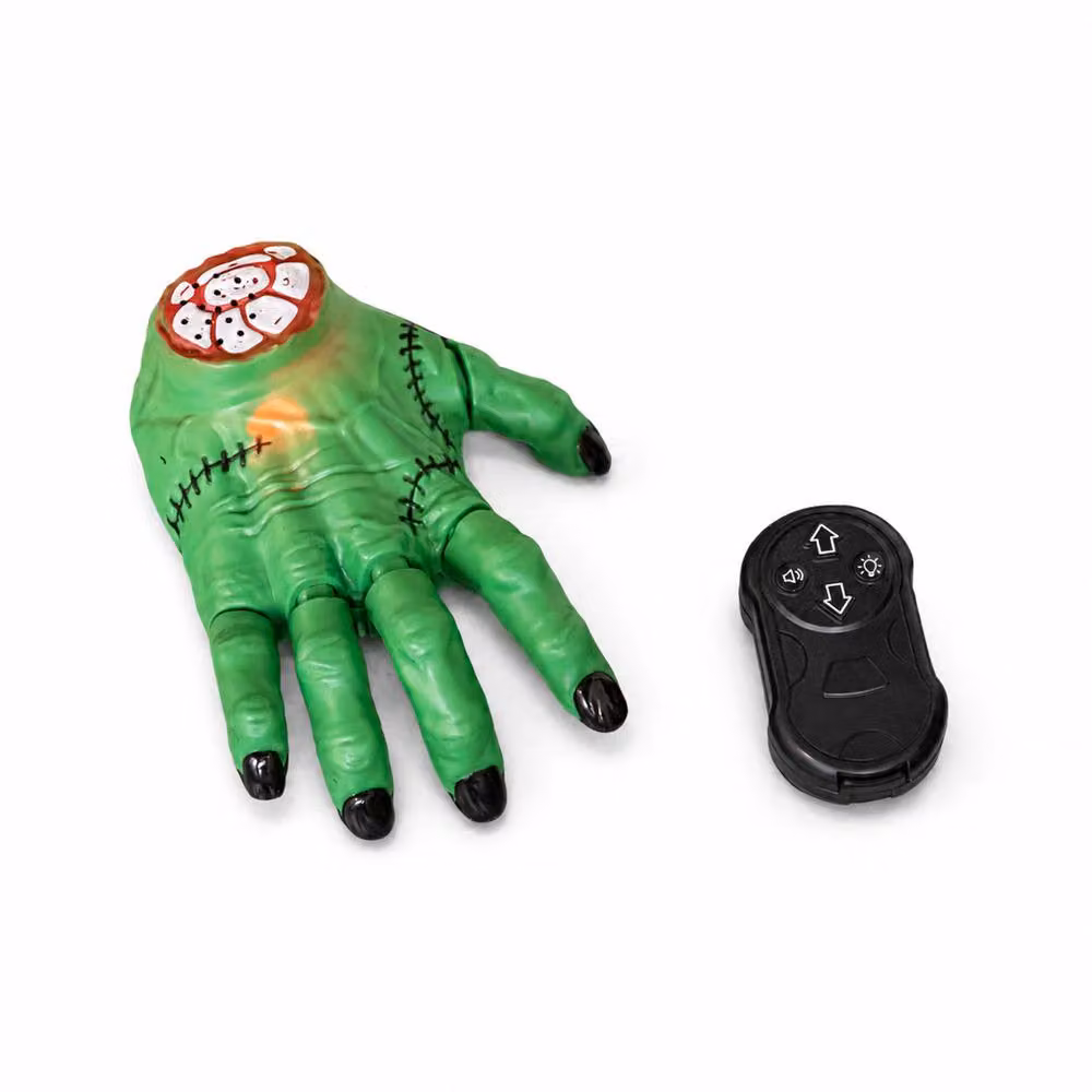 Samuel Alexander Green Grizzly Moving Halloween Hand with LEDs, 17cm – 3