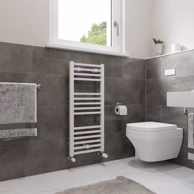 Agadon Willow Designer Towel Radiator in White, W: 50.0 cm, H: 67.7 cm