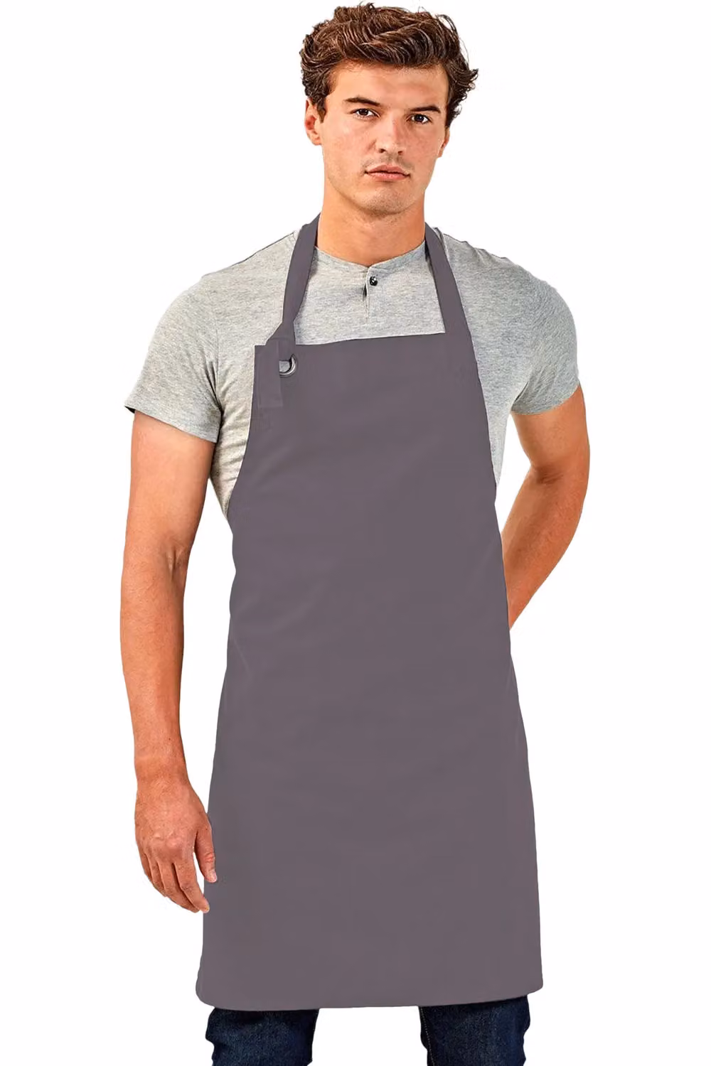 Premier Calibre Heavy Cotton Canvas Adult Bib Apron, Pack of 2, Dark Grey – 2