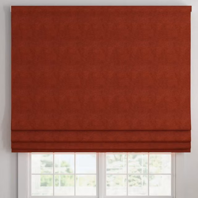 ANTE DECOR Altro Made To Measure Blackout Roman Blind in Brown and Red