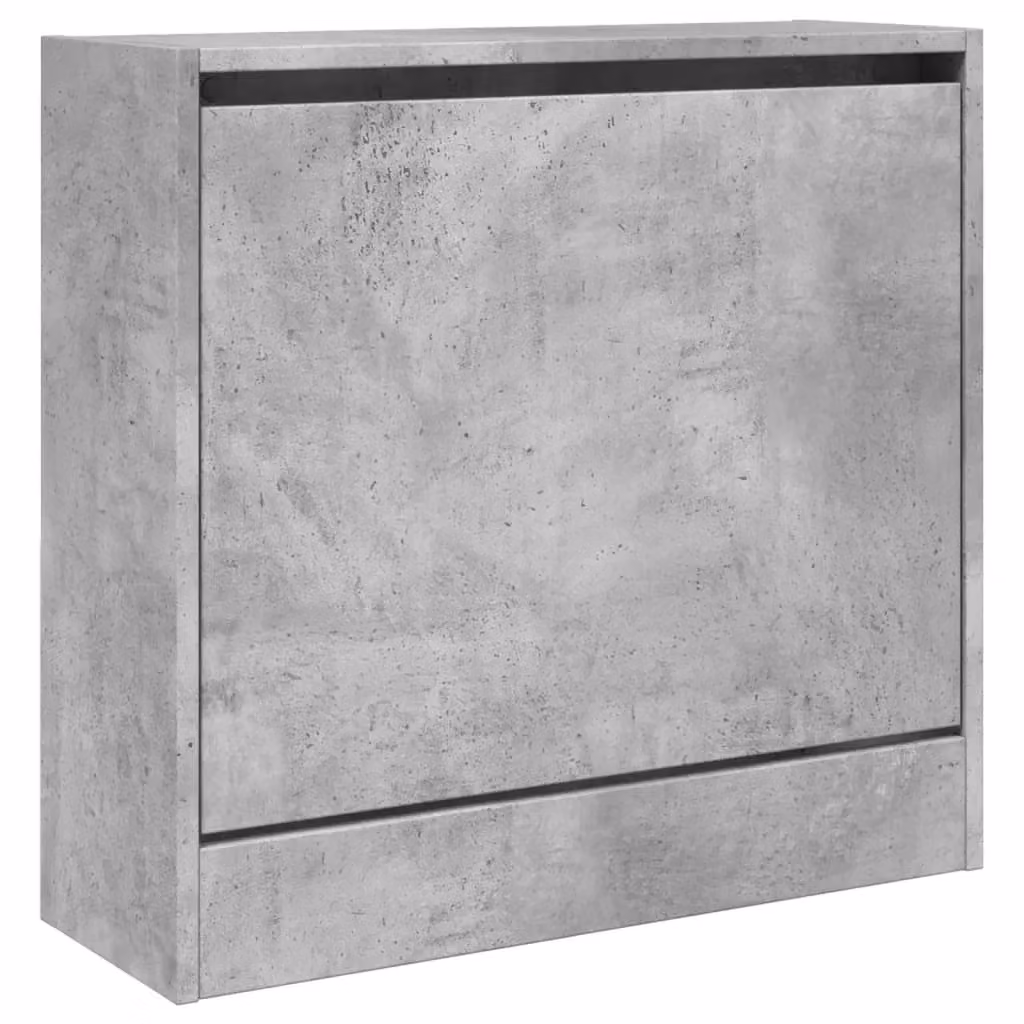 Berkfield Home Modern Shoe Cabinet in Concrete Grey, W/D/H: 60 x 21 x 57 cm – 4