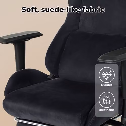 Levede Black Ergonomic Gaming Chair for Adults with Headrest, Swivel Function and Armrests – 13