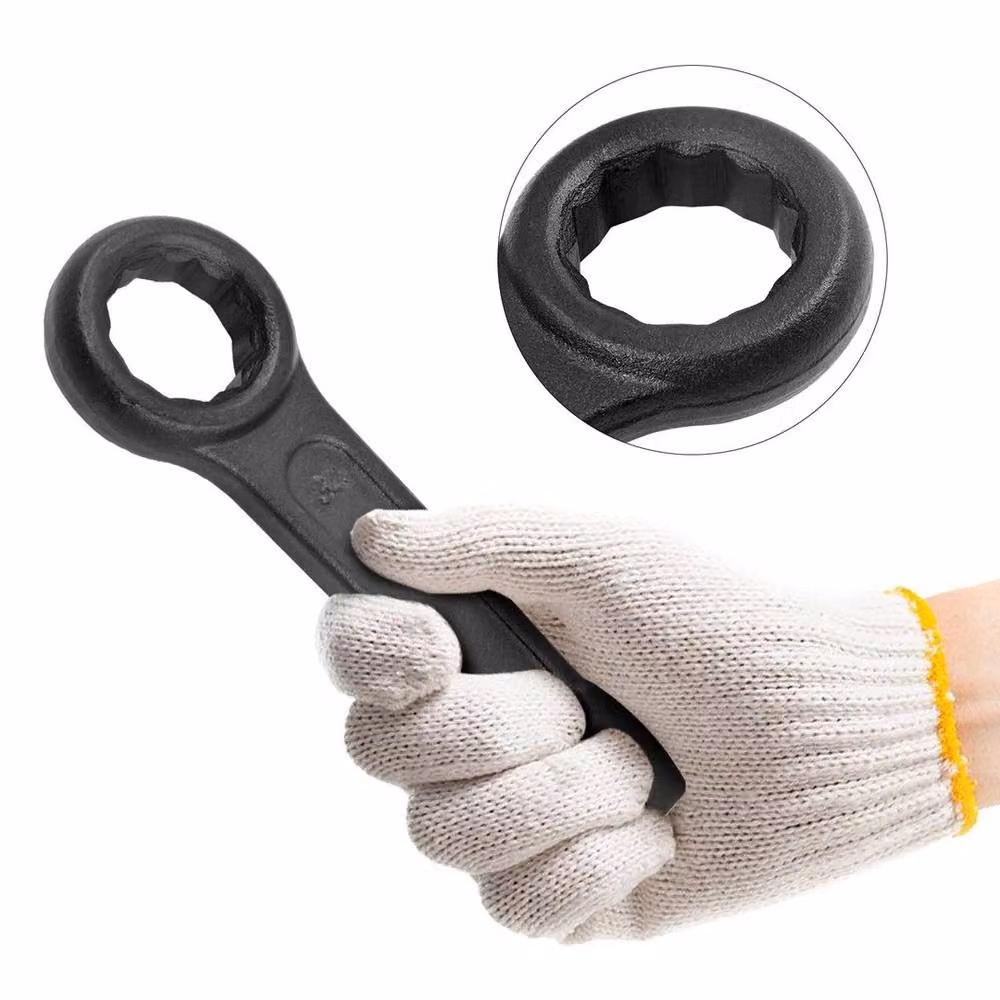 NESTLUNE 10-Piece Heavy Duty Single Ring Slogging Wrench Set, 24-50mm, Black – 2