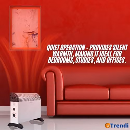 Trendi 2000W Electric Convector Heater in White with Thermostat and Overheat Protection – 5