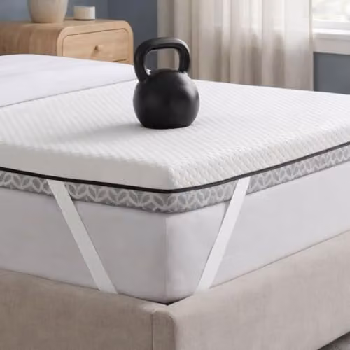Brightr Titan Deluxe Firm Orthopaedic Mattress Topper, White, W: 160 cm, D: 200 cm, H: 8 cm