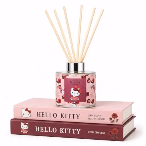 Hello Kitty Red Velvet Reed Diffuser 100ml – Pink Gourmand Scented Home Fragrance
