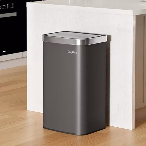 CozyLiving Automatic Motion Sensor Kitchen Bin in Grey, 65.5 x 39.0 x 29.5 cm – 3