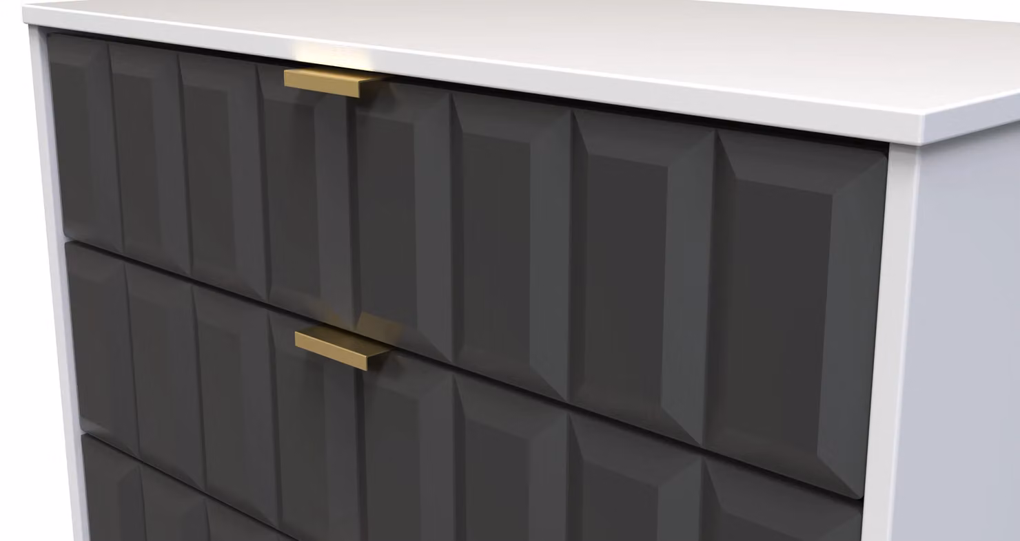 Metro 2 U 4 Drawer Chest in Dark Grey and Gold, Ready Assembled – 3