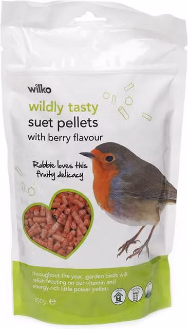 wilko Wildly Tasty Berry Suet Pellets, Multicolour