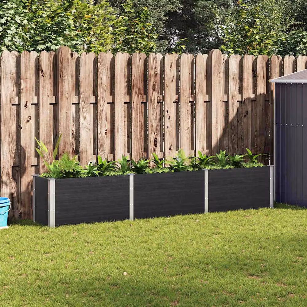 Berkfield Home Garden Grey WPC Raised Bed, W: 300 cm, D: 50 cm, H: 54 cm – 2