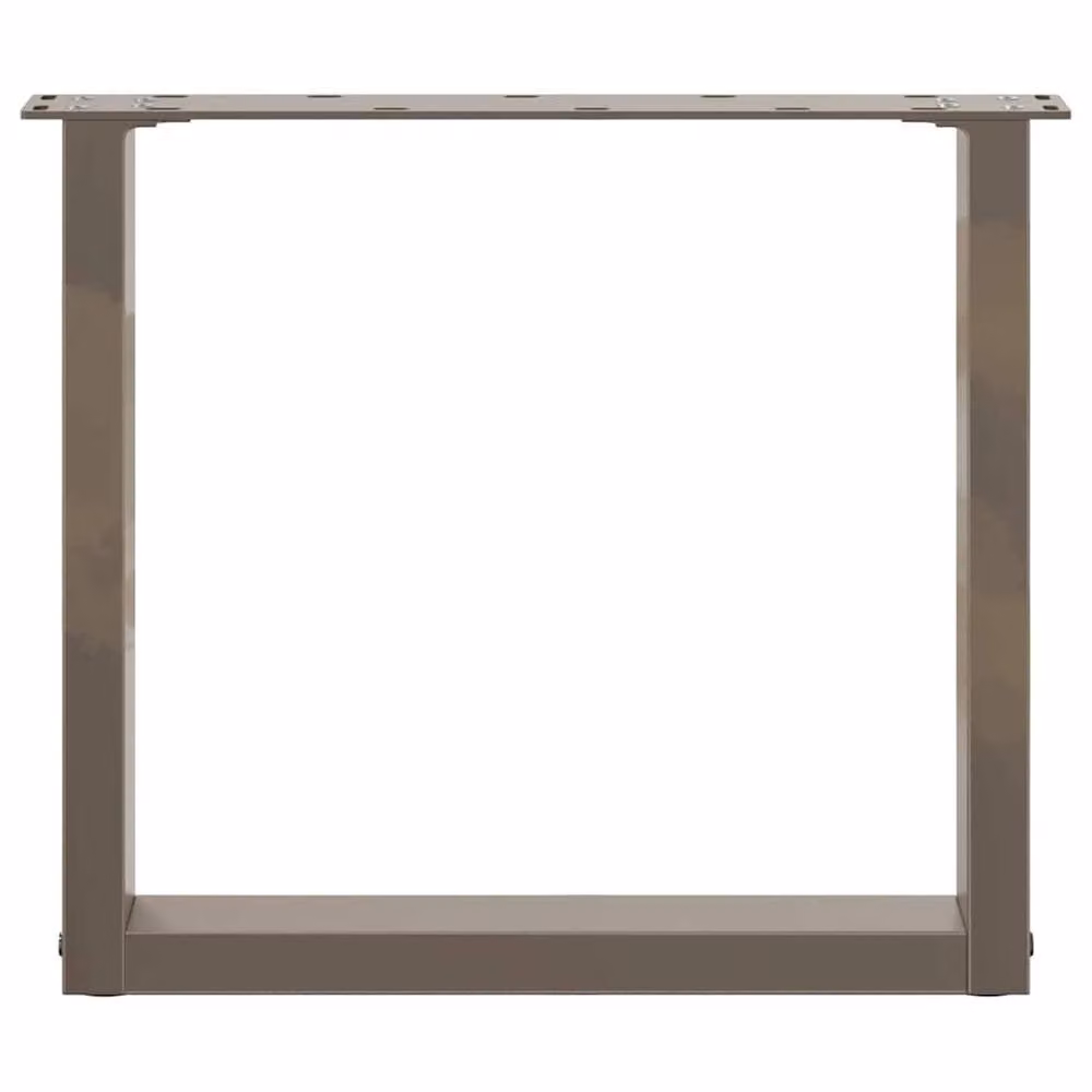Berkfield Home U-Shaped Coffee Table Legs, 2 Pieces, Brown Steel, H: 50 cm, W: 42.5 cm, D: 42.5 cm – 3