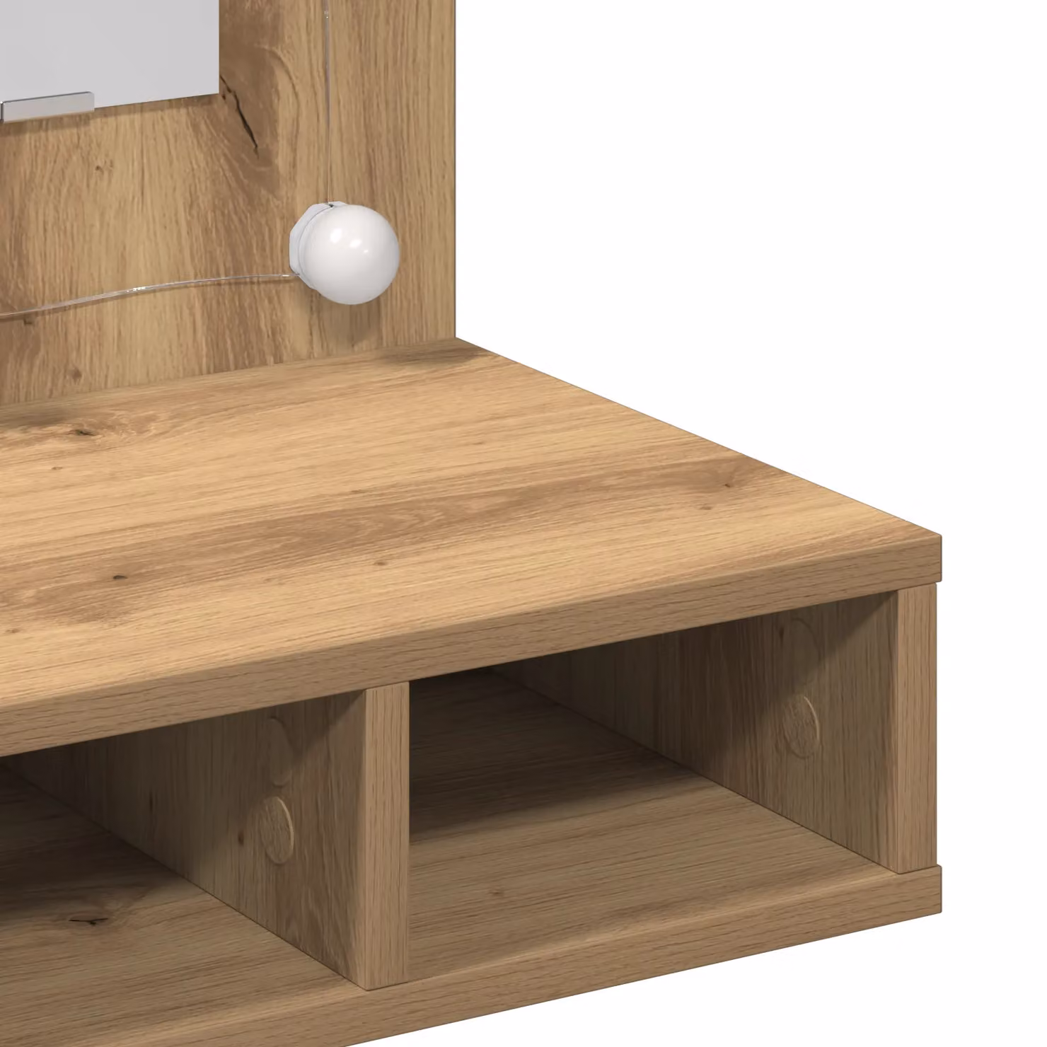 Berkfield Home Artisan Oak Vanity Unit with Mirror in Brown, W/D/H: 60 x 31.5 x 62 cm – 4