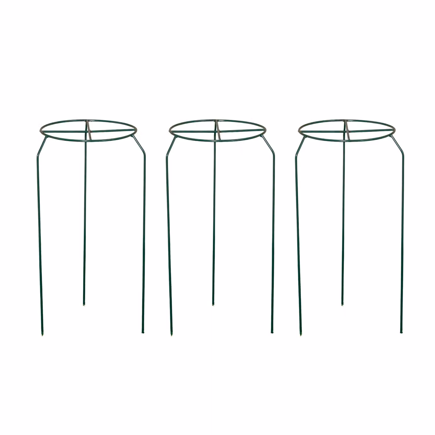Samuel ALEXANDER Pack of 3 Metal Herbaceous Plant Supports in Dark Green, W/D/H: 20 x 20 x 40 cm – 3