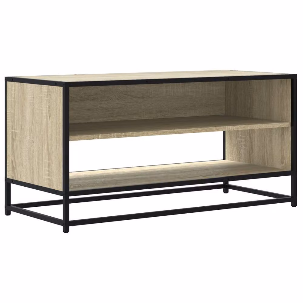 Berkfield Home Sonoma Oak TV Cabinet in Beige, W/D/H: 91 x 40 x 46 cm – 3