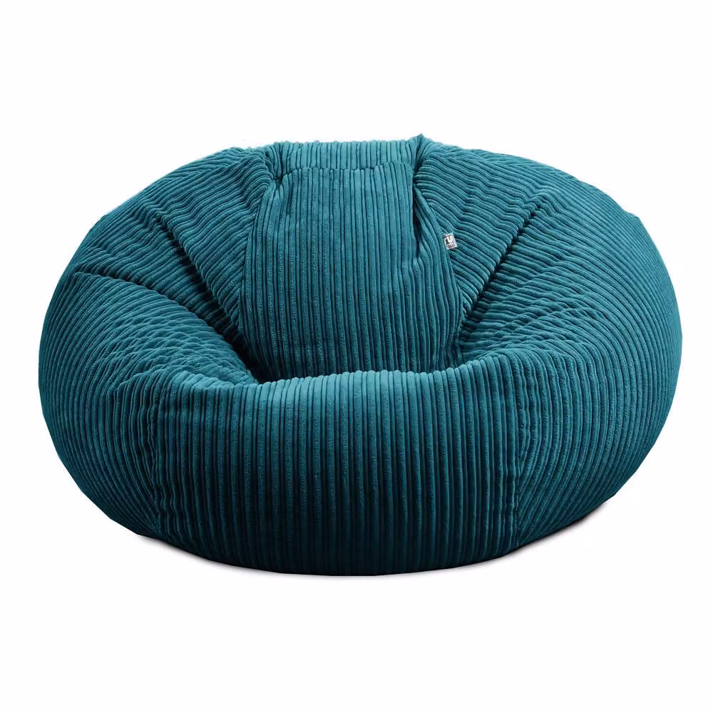 rucomfy Goliath Jumbo Cord Giant Indoor Bean Bag Chair for Adults in Petrol Blue – 2