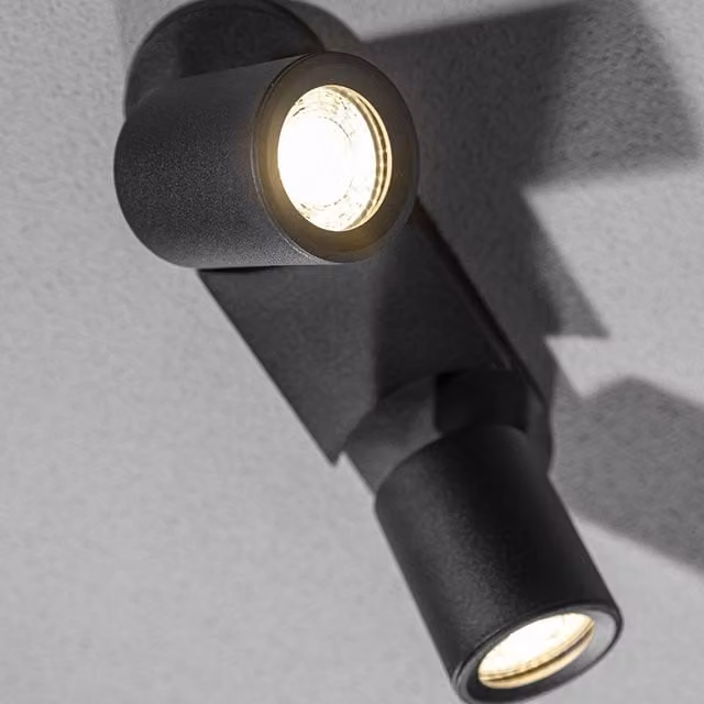CGC Lighting Carla Modern Cylinder Ceiling Spotlights in Black – 1