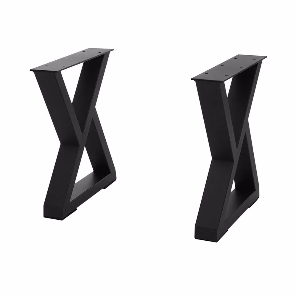 Nordara Metal Coffee Table and Desk Leg Set of 2, Black, H: 52 cm x W: 40 cm x D: 52 cm – 3