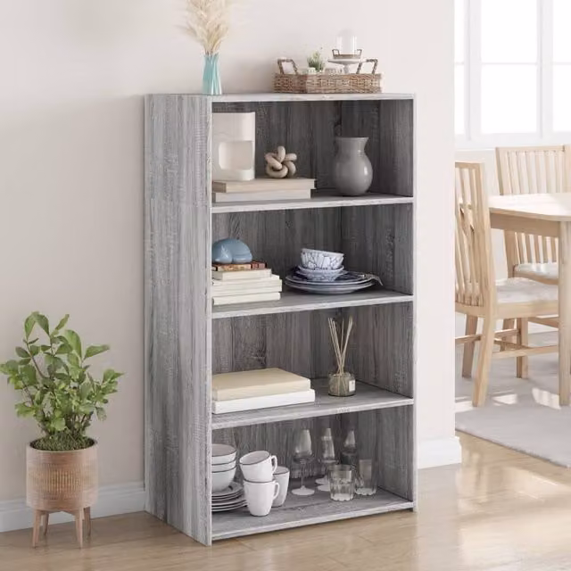 Berkfield Home Modern Grey Sonoma Highboard W/D/H: 70 x 41 x 124 cm