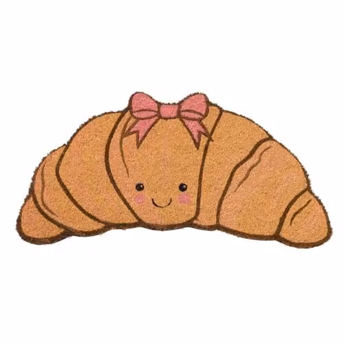 OHS Bow Croissant Shaped Coir Doormat, Natural, W: 75 cm, D: 45 cm – 1