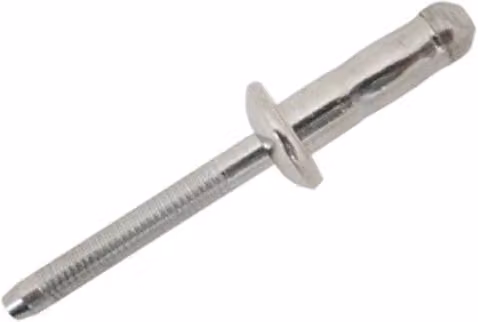 JRP Riveting Products Silver A2 Stainless Steel Dome Head Rivets, 4.8 x 11.5 mm