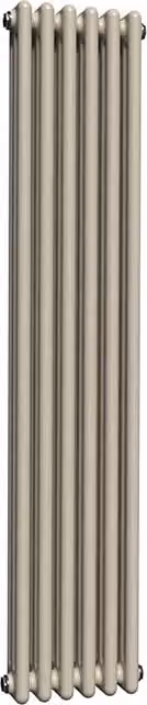 Lux Heat Vertical Coloured Column Radiator in Moon Dust, 3 Column, H: 150 cm, W: 29 cm