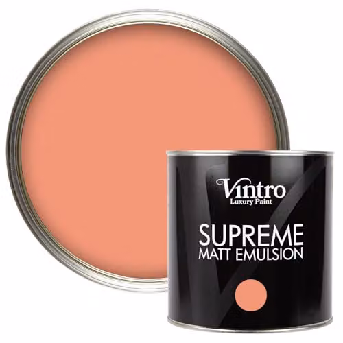 Vintro Luxury Matt Emulsion Multi Surface Paint in Porto Terracotta, 2.5L