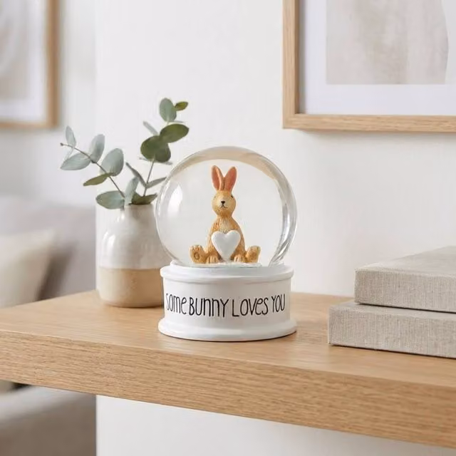 Garden Greatness Some Bunny Loves You Multicolour Glass Snowglobe