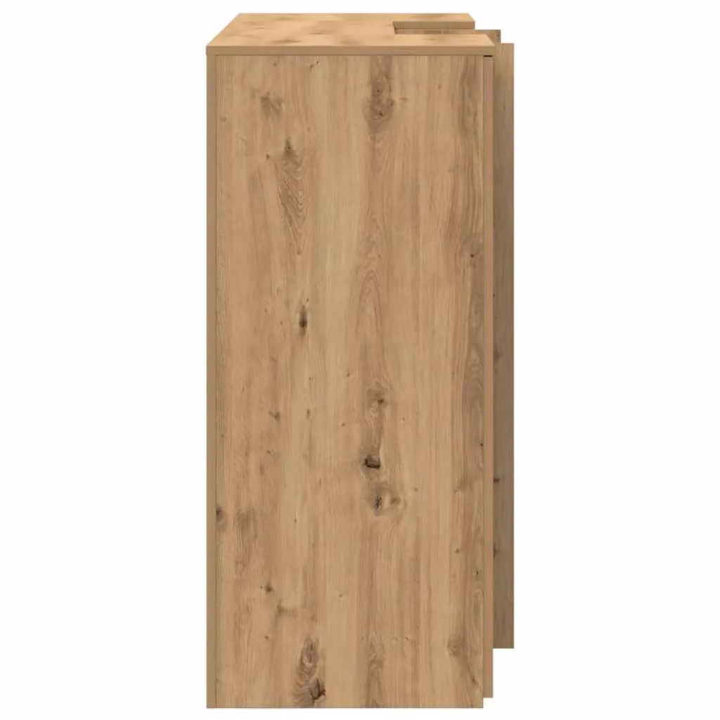 Berkfield Home Artisan Oak Reception Desk in Brown, W/D/H: 135 x 50 x 103.5 cm – 2