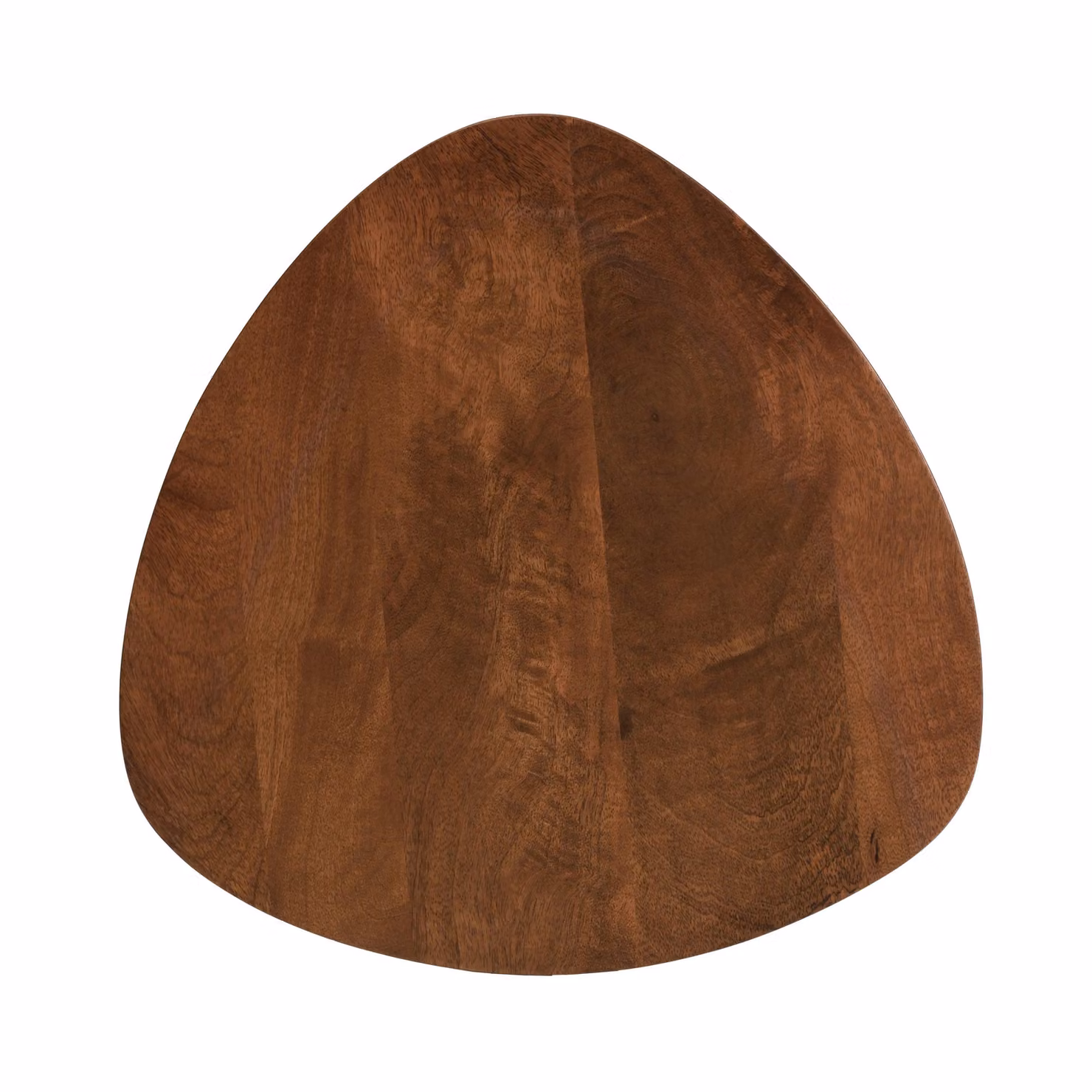 MH London Tora Triangle Solid Mango Wood Side Table in Walnut Brown – 4