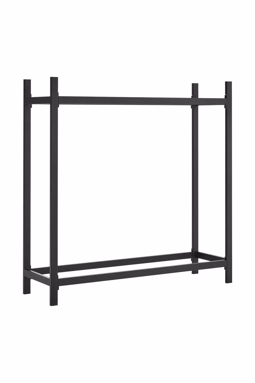 Living and Home Metal Powder Coated Firewood Logs Holder in Matt Black W/D/H: 123.0 x 36.0 cm – 3